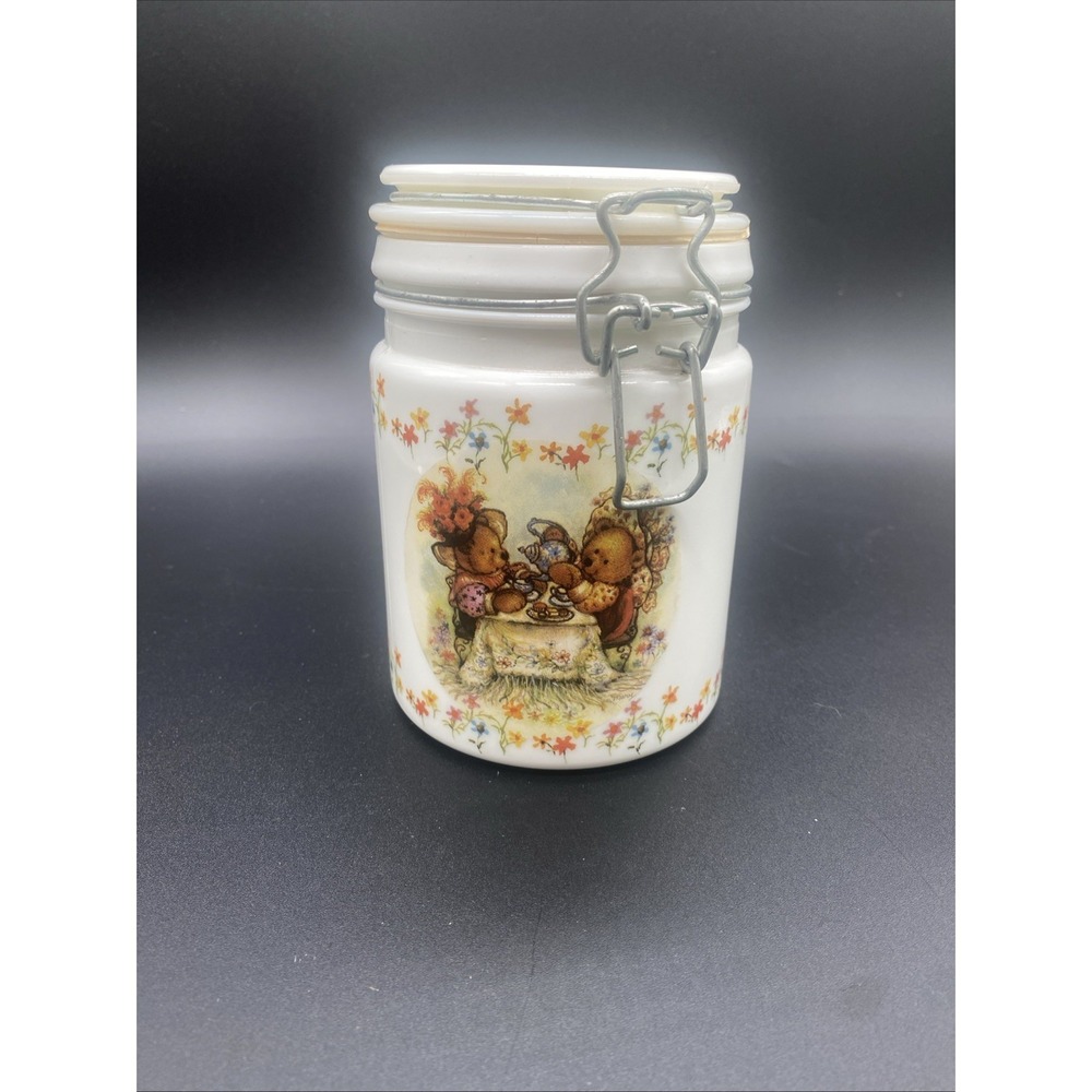 Vintage Hallmark's Houston Harvest Teddy Bear Tea Party  Canister